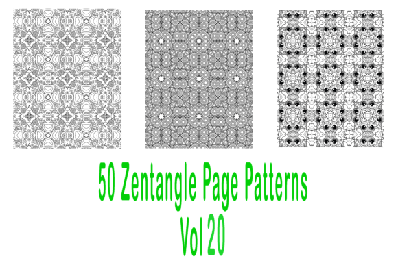50 PNG Files Zentangle Patterns 20