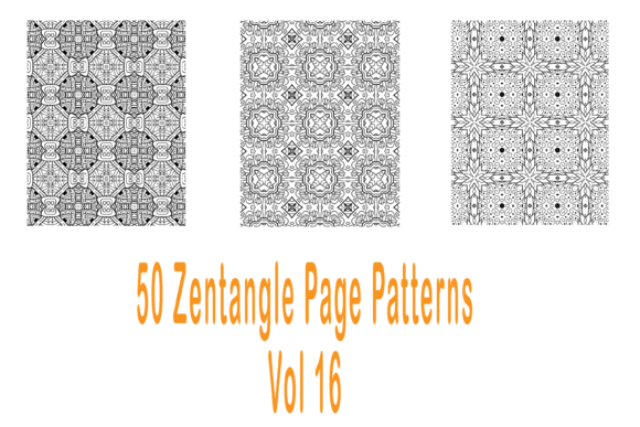 50 Zentangle Page Patterns Vol 16: A Creative Resource for Adult Coloring Enthusiasts