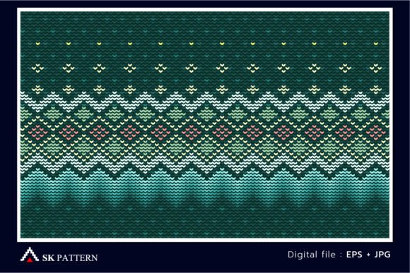 Abstract Knitted Ethnic Pattern Vector