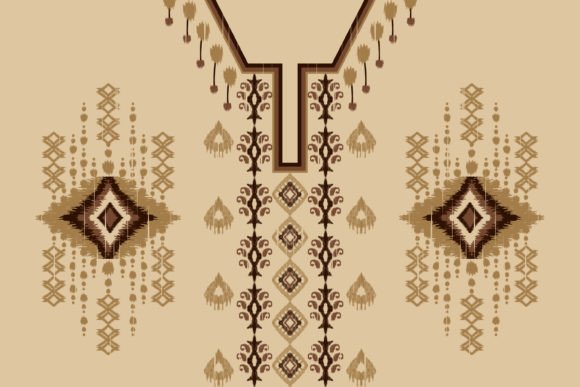 Beautiful Neckline Pattern on Brown: A Stylish and Versatile Design for Women