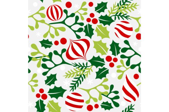 Christmas Ornament Seamless Pattern