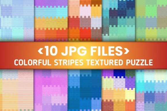 Colorful Stripes Textured Puzzle Part 5