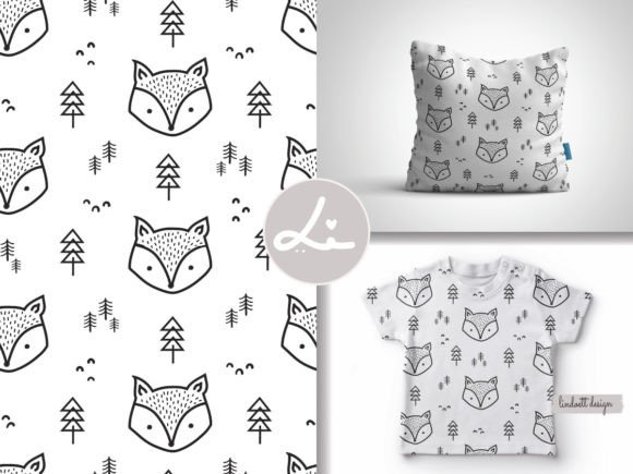 Cute Fox, Drawn Shape Seamless Pattern: A Versatile Design for Creative Projects
