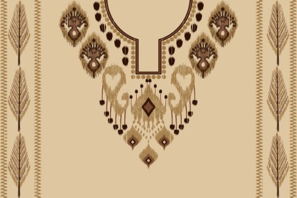 Exploring the Artistry of Beautiful Floral Neckline Embroidery and African Ikat Paisley Patterns