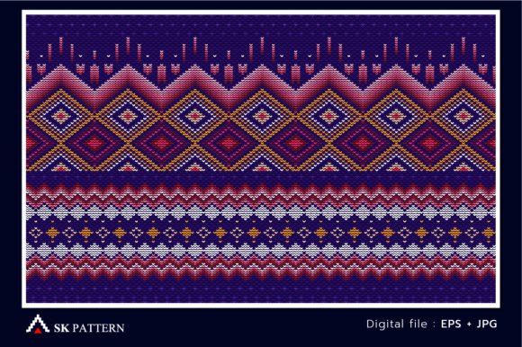 Exploring the Versatility of Cross Stitch Ethnic Pattern Vector Knit