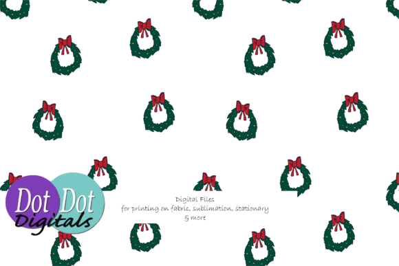 Hand Drawn Christmas Wreath on White: A Versatile Digital Design for Holiday Creations