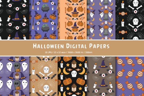 Seamless Halloween Digital Paper