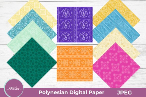 Seamless Polynesian Digital Paper Pattern