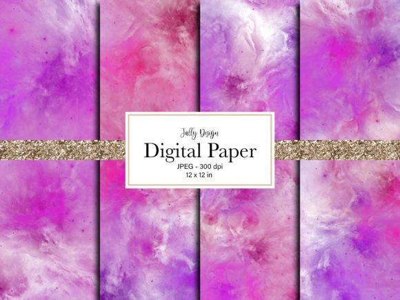 Violet Alcohol Ink Digital Paper