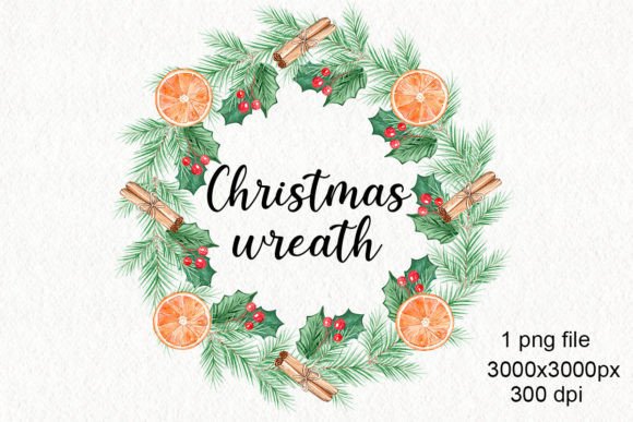 Watercolor Christmas Holly Wreath Png: A Versatile Design Asset for Creative Projects